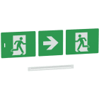 SCHNEIDER EMERGENCY LIGHTING - Exit sign kit, Exiway Light, rectangular, 20 m visibility