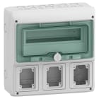 Schneider Distribution - Mureva kast, IP65 voor stekker en stopcontact, 1x12 modules, 3 openingen