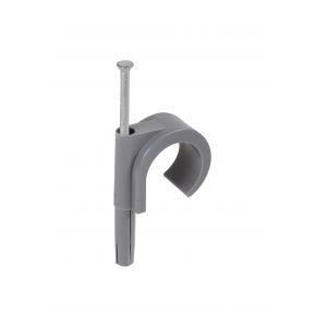 MEPAC - Plugclips met stalen nagel grijs voor buis 16-19 mm