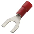 Haupa - Cosse à fourche DIN 46237 rouge isolée PVC 0,5-1,0mm² filetage M4