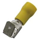Haupa - Vlaksterkerhuls met aftakking geel PVC geïsoleerd 4-6mm² stift 6,3 x 0,8mm