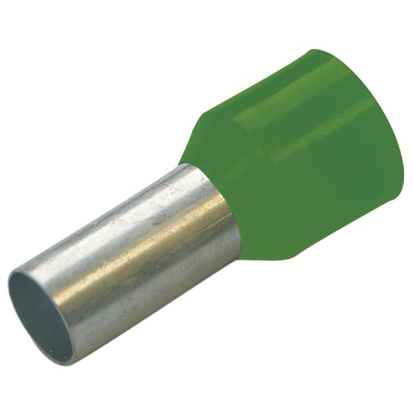 Haupa - Adereindhuls, geïsoleerd, 6mm², L 12mm, groen Franse kleur, afm. DIN46228-4