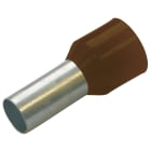 Haupa - Adereindhuls, geïsoleerd, 10mm², L 12mm, bruin Franse kleur, afm. DIN46228-4