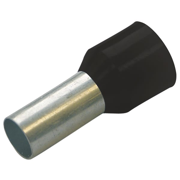 Haupa - Embout de câblage, isolé, 1,5mm², L 8mm, noir couleur française, DIN46228-4