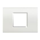 BTICINO - LL-Plaque rectang. large 2 mod blanc