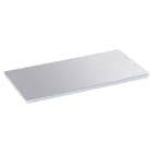 LEGRAND - Plaque de finition inox - pour couvercle rectangulaire plastique gris RAL 7031 8