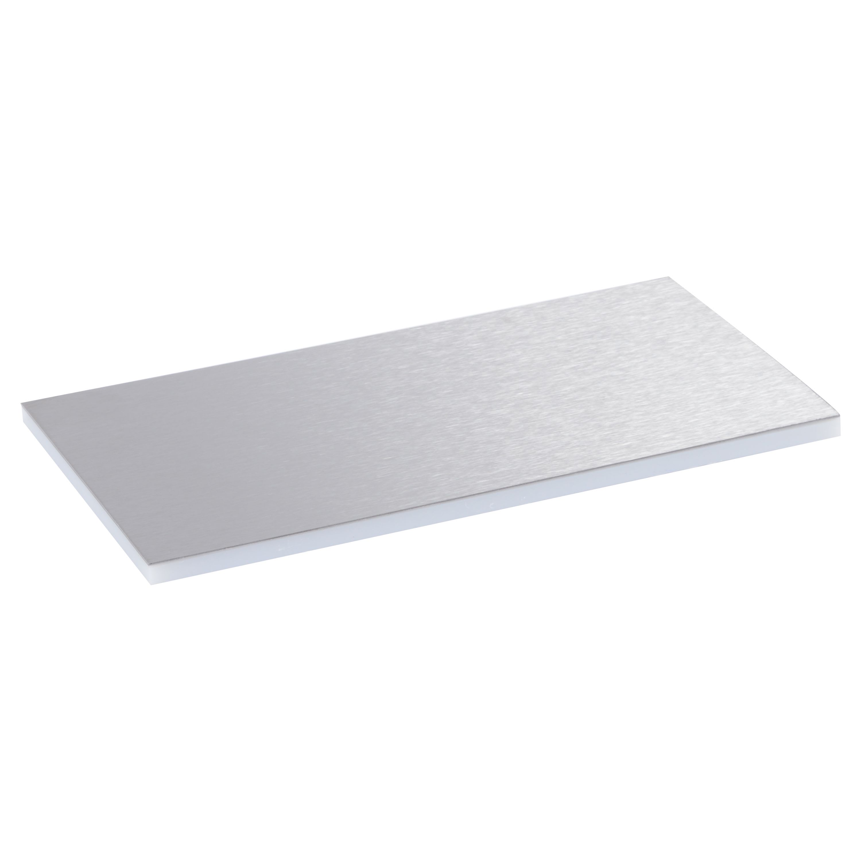 LEGRAND - Plaque de finition inox - pour couvercle rectangulaire plastique gris RAL 7031 8