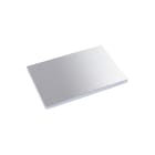 LEGRAND - Plaque de finition inox - pour couvercle carré plastique gris RAL 7031 16/24 mod