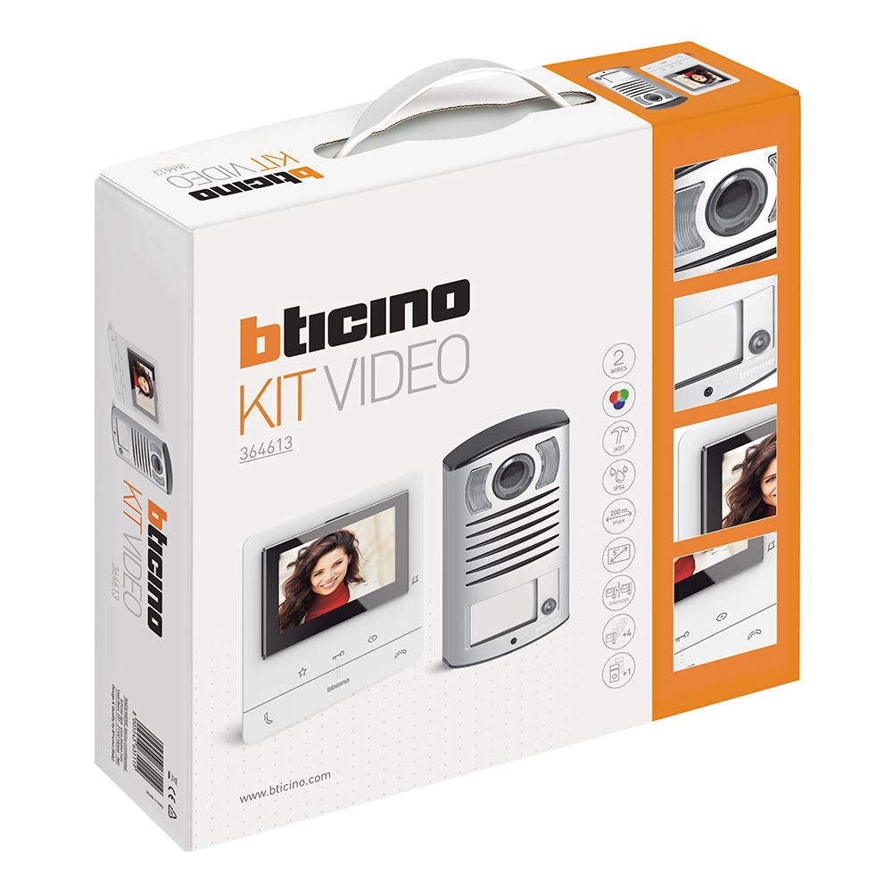 BTICINO - AV - Videokit met 1 drukknop Linea 2000 + Classe100V16B