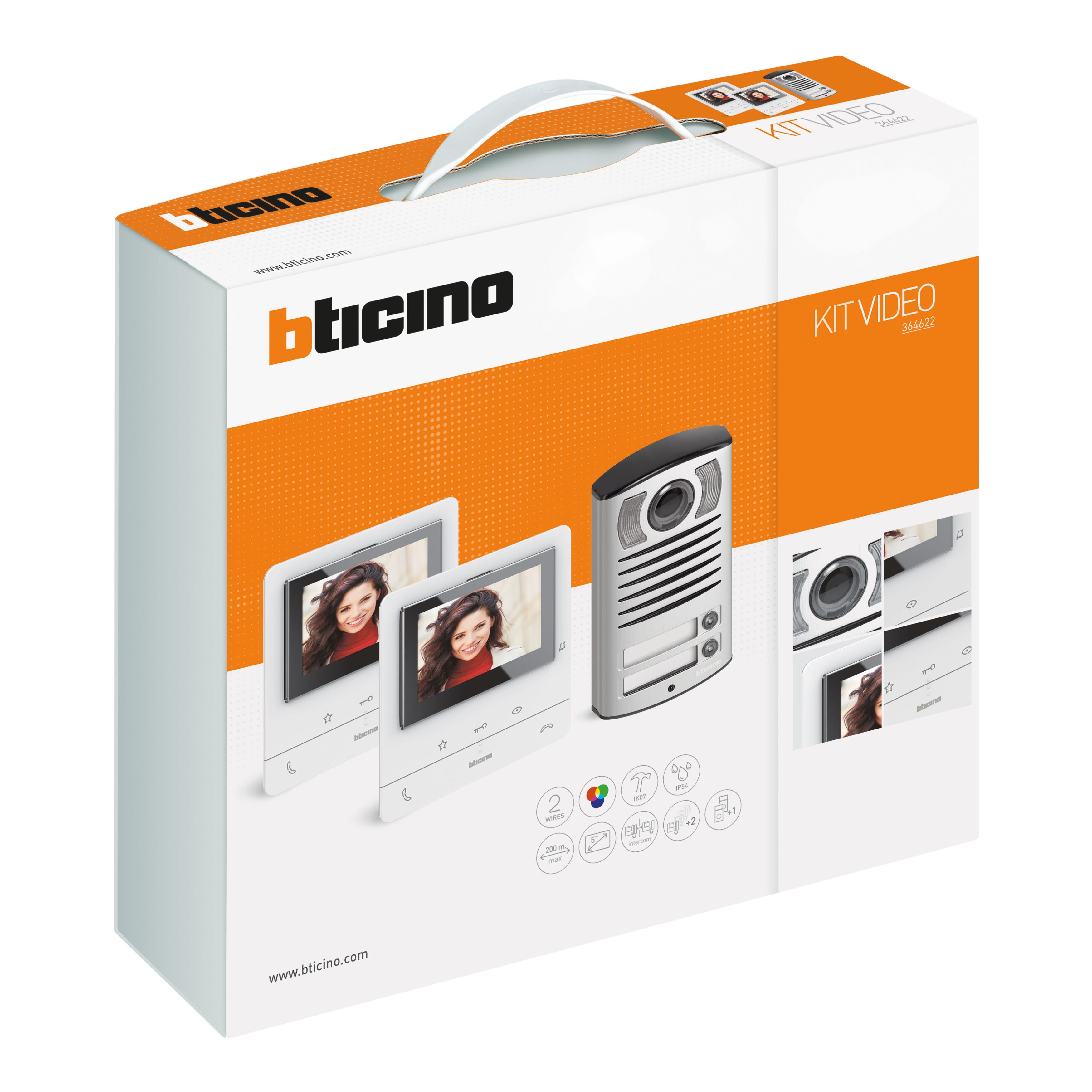 BTICINO - AV - Videokit met 2 drukknopp. Linea 2000 + 2x Classe100V16B