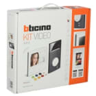 BTICINO - Kit vidéo couleur 1 bouton-poussoir Linea 3000 en finition noir+Classe 300 X13E