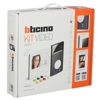 BTICINO - AVT-Videokit kleur met 1 drukknop Linea 3000 in zwarte afwerking+Classe 300 X13E