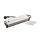 LEGRAND - Incara Multilink inbouw wand-wit- uitgerust met 3 contactdozen, 1 USB A+C 15W en