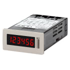 OMRON - Compt., 72x36mm, LED 6 chiffres, compteur totalisateur/horaire, 100-240 Vc.a.