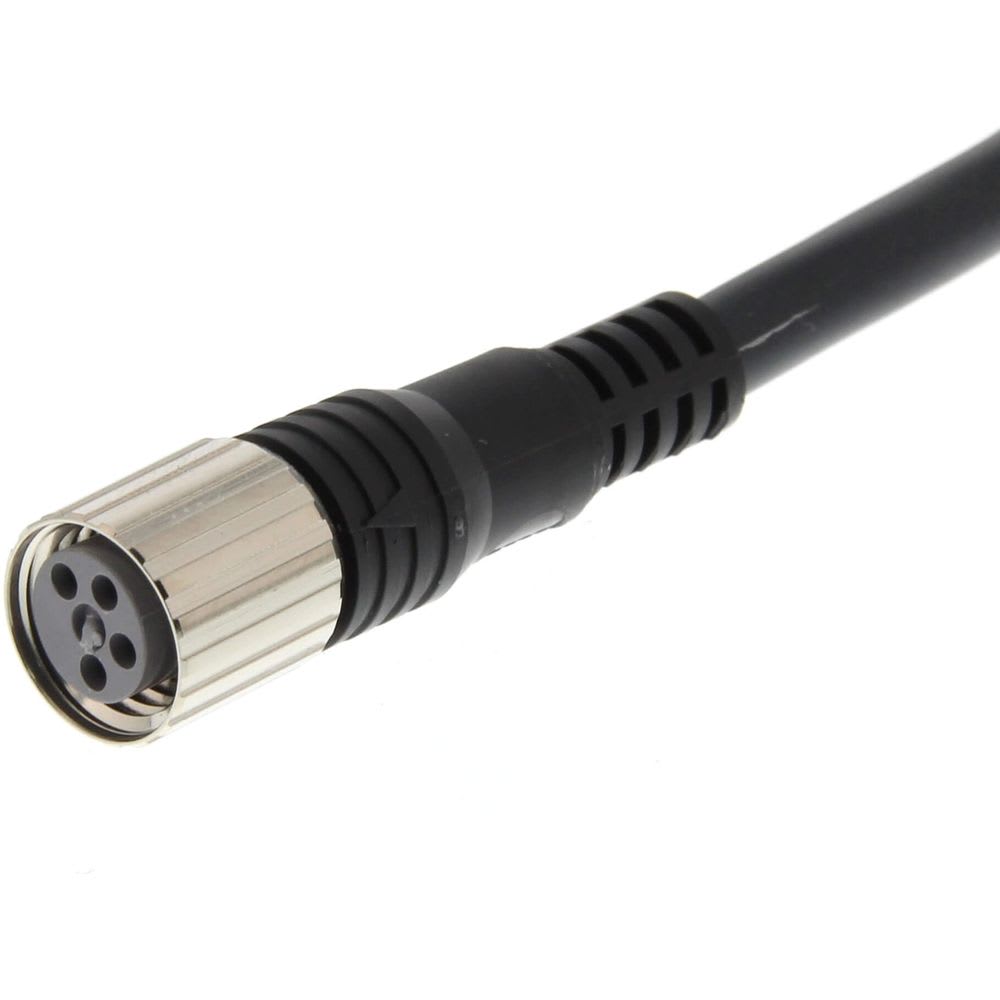 OMRON - Connecteur M8, droit, PVC, noir, connexion à visser, 4 fils, câble 5 m