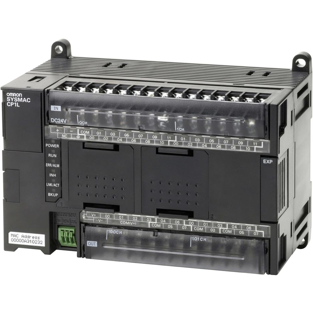 OMRON - CP1L CPU voor 160 basis I/O (max. 3 uitbr.). 1 x ethernet, 2 x optieslot. 0,55 m