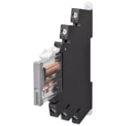 OMRON - Slimline relay 6mm incl. socket, SPDT, 6 A, Screw terminals, 24 VAC/DC