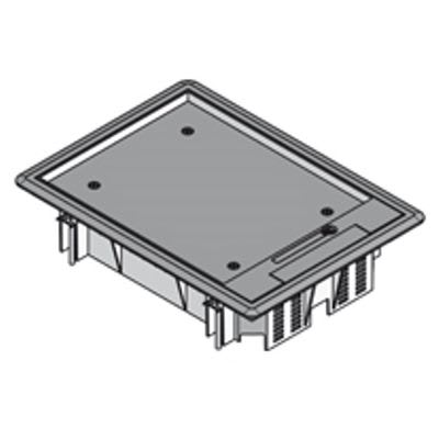 PUK - Boîte de raccordement rectangulaire+rebord en polyamide noir,206x280mm,prof.8mm