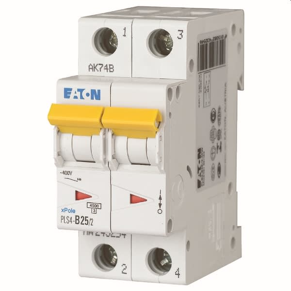 EATON - Installatieautomaat PLS4-C25/2-MW , C 25A , 2 Polig , 4,5 kA