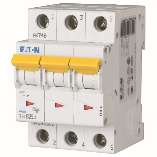 EATON - Installatieautomaat PLS4-C25/3-MW , C 25A , 3 Polig , 4,5 kA