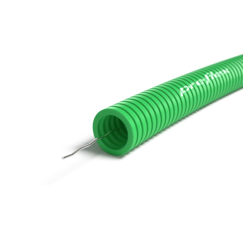 PREFLEX SAFE - Preflex safe tube vide 20mm LS0H vert + tire-fil rouleau 100m