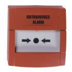 UTC Fire & Security - Branddrukknop rood, inbouw/opbouw, met breekglaasje, met connector (2 wisselcont