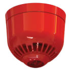 UTC Fire Security - Sirène rouge avec flash rouge, multi-ton, socle bas pour montage au plafond