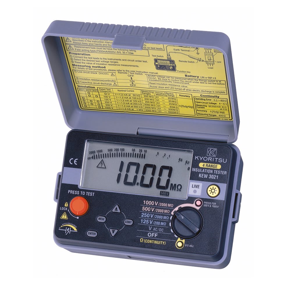 KYORITSU - Digitale/analoge isolatiemeter / continuïteitsmeter 3021A