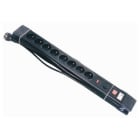 ELIMEX - AC stekkerdoos + schakelaar + RFI - 8x 2P+A 16A met snoer - 3G.1.5 - Zwart - 5m
