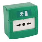 Limotec - KAC bouton-poussoir vert avec contact à inverseur double avec boîtier apparent