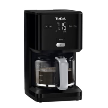 TEFAL - Machine à café FCM Smart'n'light - avec filtre - 1,25l - fonction aroma - noir