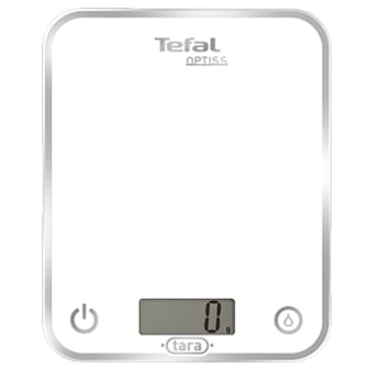 TEFAL - Optiss elektrische keukenweegschaal - 5kg - ultra plat - wit