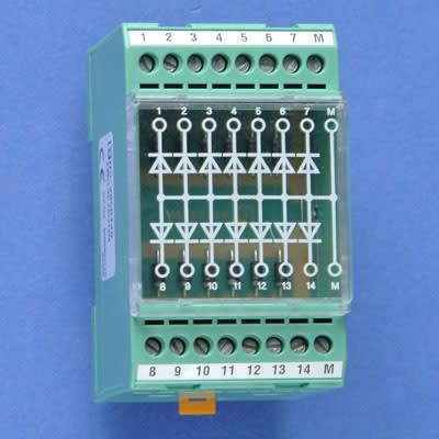 PHOENIX CONTACT - Module à diode, avec 14 diodes 1N4007 , avec toutes les anodes en commun.