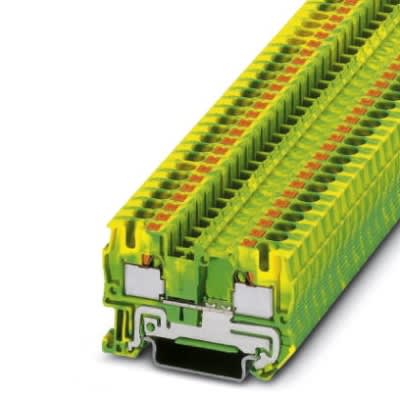 PHOENIX CONTACT - Aardklem, Push-in-aansluiting, 0,2-6mm², B 6,2mm, H 35,3mm, groen-geel