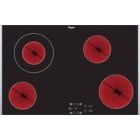 WHIRLPOOL - Kookplaat keramisch, 4 kookzones (1 duo zone), 77x51cm, tiptoets, inox kader