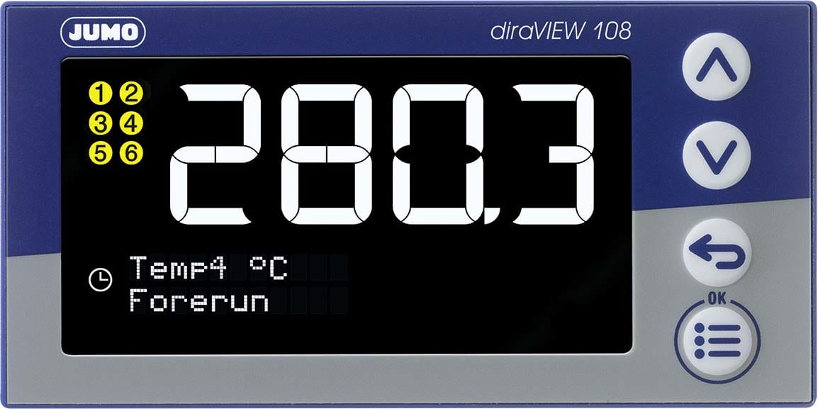 JUMO - Digital indicator, panel mounting, (96x48) mm, AC 110 to 240 V