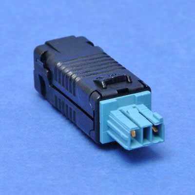 WIELAND - Connector BST14i2, 2P, vrouwelijk, veerklemverbinding, 50V/3A,pastel blauw/zwart