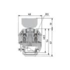 WIELAND - Ontkoppelingsblok vr zekeringhouder,montage TS 32/35, 4mm², breedte 6 mm,grijs
