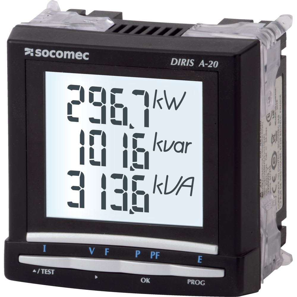 SOCOMEC - Multifunctionele paneelmeter, PMD multimeting, 96x96 mm. DIRIS A20