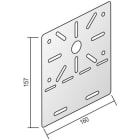 VERGOKAN - Plaque de montage platte attachable, h = 175, l = 160, sendzimir