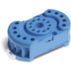 FINDER - Support undecal avec bornes à cage pour DIN-rail 35mm, bleu