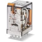 FINDER - Industrieel relais miniatuur 7A 24V AC 4 CO, insteek, testknop + LED(AC) + stan