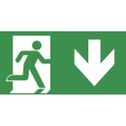 VAN LIEN - Evago pictogramplaat aanduiding vluchtweg beneden
