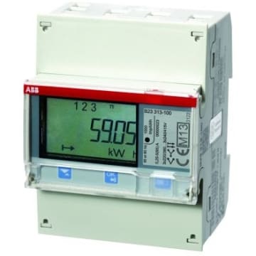 ABB - Energiemeter, B serie, 3x230/400Vac, 65A, pulse, B (cl 1), Steel, Modbus