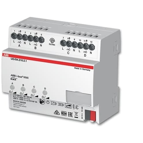 BUSCH JAEGER - KNX Dimmer LED, 4-v, 210 W/VA, Dinrail