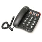TOPIC - Telefoontoetsel Zwart met grote toets en goede geluidsapplicatie,