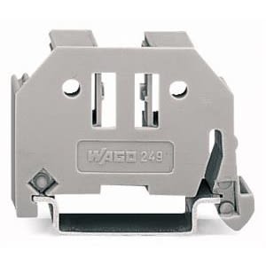 WAGO - Schroefloze eindklem, 10mm breed, voor draagrail 35x15mm en 35x7,5mm, grijs