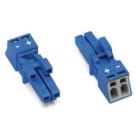 WAGO - Vrouwelijke connector zonder trekontlastingsbehuizing 2-polig, blauw
