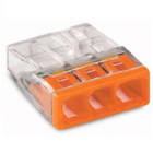 WAGO - Borne 3x0,5-2,5mm transparant orange