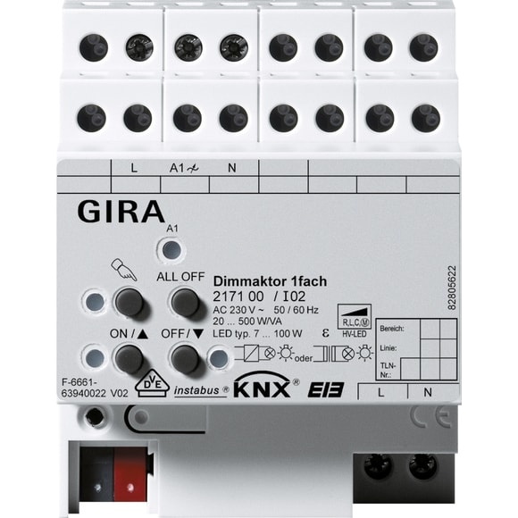 GIRA - Dimactor 1-v 500W/VA KNX DIN-rail